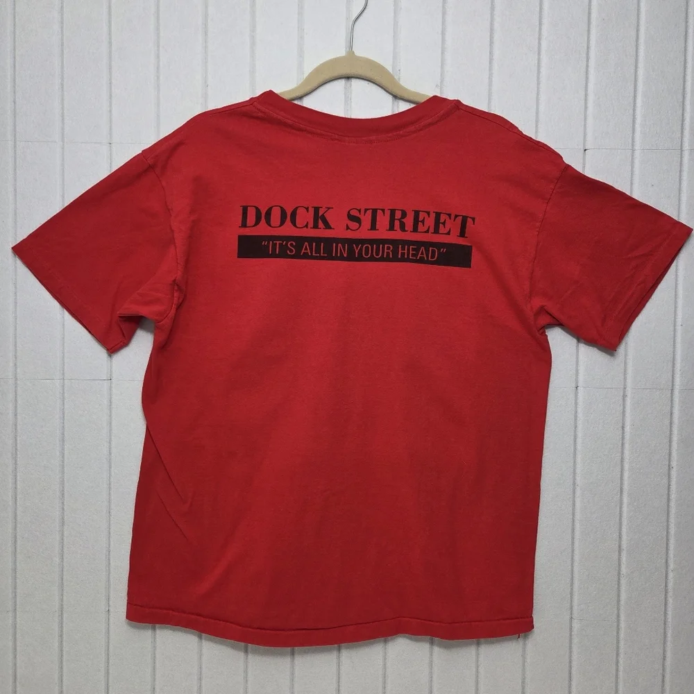 Hanes Vintage Dock‎ Street Amber Beer USA  Red Graphic T-Shirt size L